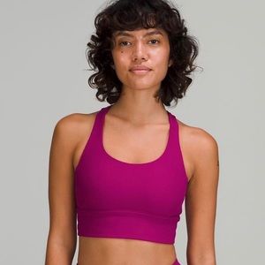 Lululemon Energy Ribbed Longline Bra - 4 Magenta Purple